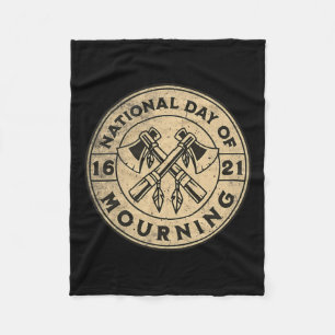 National Day Of Mourning 2024 Proud Native America Fleece Blanket