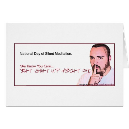 National Day of Silent Meditation Reminder (NDSM3) Cards (Front Horizontal)