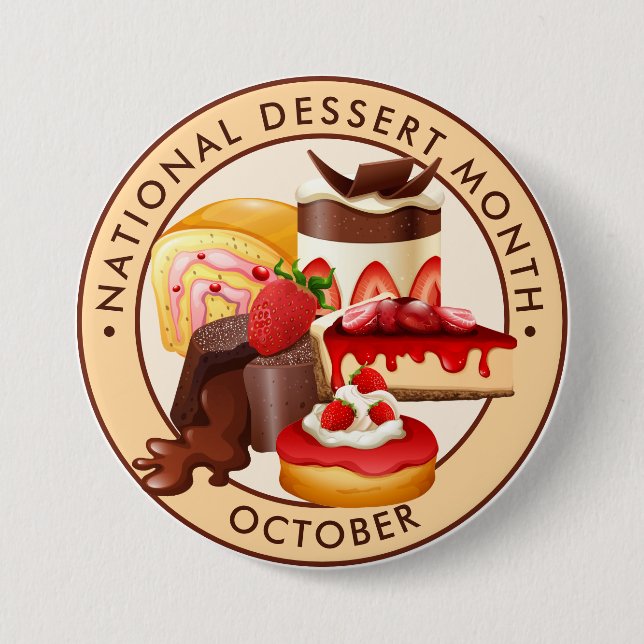 National Dessert Month Button (Front)