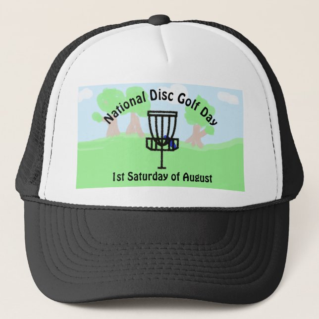 National Disk Golf Day Trucker Hat (Front)