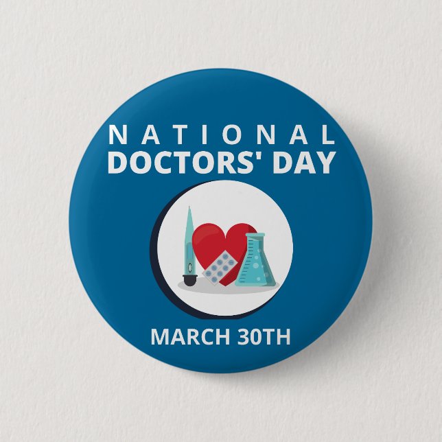 National Doctors' Day Button (Front)