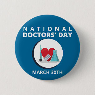National Doctors' Day Button