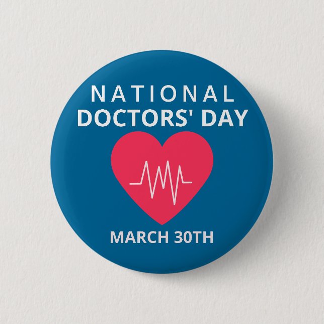 National Doctors' Day Button (Front)