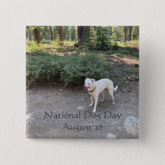 National Dog Day August 26 Button