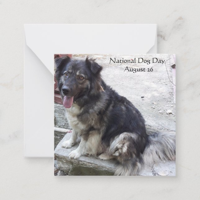 National Dog Day Note Card (Front)