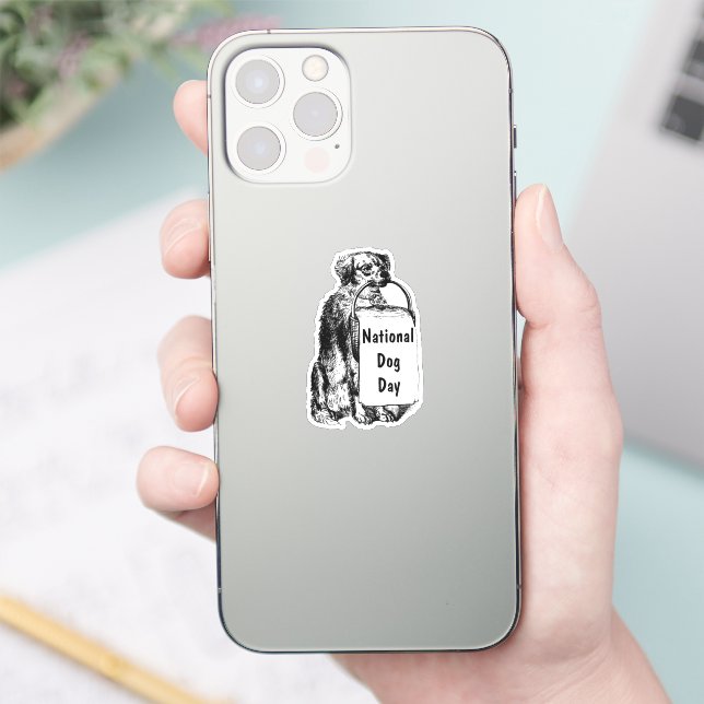 National Dog Day  Sticker (Phone)