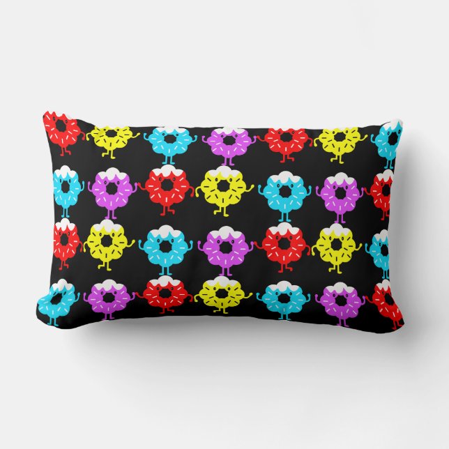 National Donut Day Doughnuts Lumbar Pillow (Front)