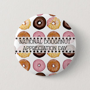National Doughnut Appreciation Day November 5th Button