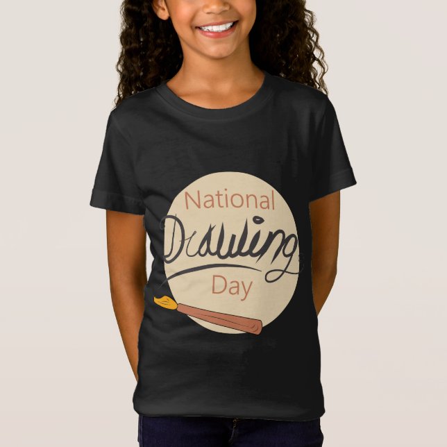 National Drawing Day Sign T-Shirt (Front)