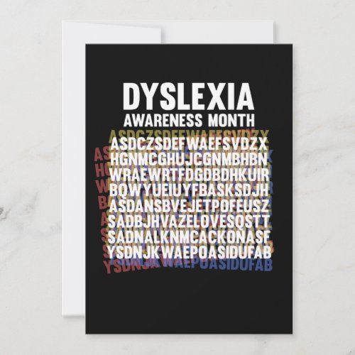 National Dyslexia Awareness Month October Invitation