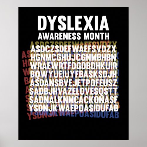 National Dyslexia Awareness Month October Poster