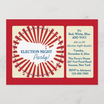 National Election Night Party Invitation by CottonLamb at Zazzle