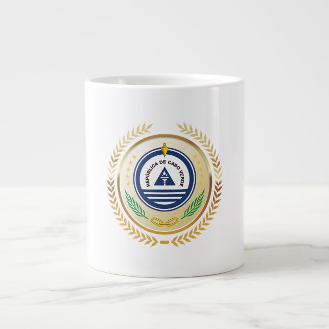 National Emblem of Cabo Verde Giant Coffee Mug (Front)