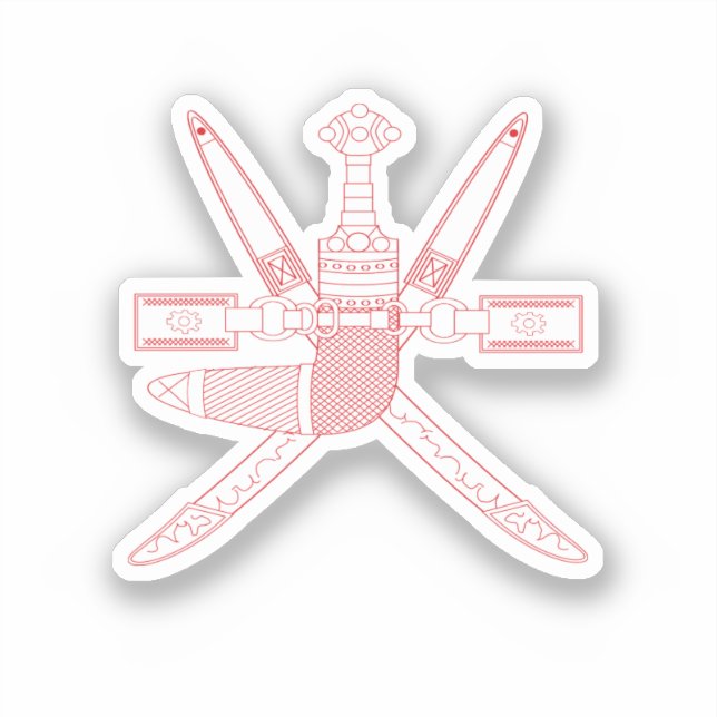 National Emblem of Oman Sticker (Front)