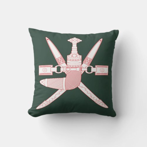 National Emblem of Oman Throw Pillow