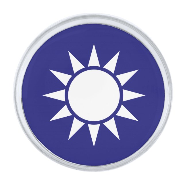 National Emblem of Taiwan Silver Finish Lapel Pin (Front)