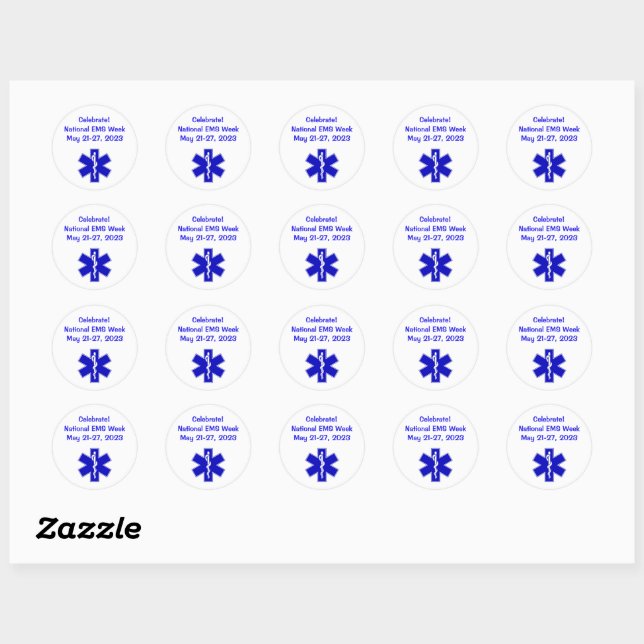 National EMS Week 2023 Classic Round Sticker (Sheet)