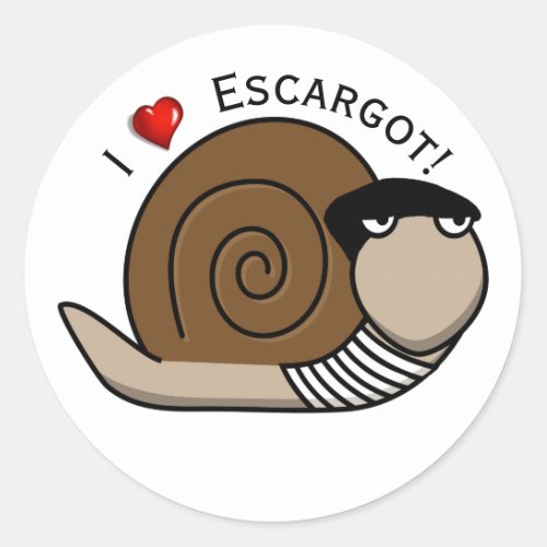 National Escargot Day Classic Round Sticker