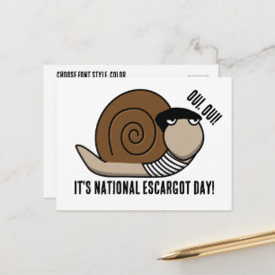 National Escargot Day Postcard
