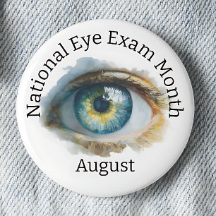 National Eye Exam Month Awareness Button