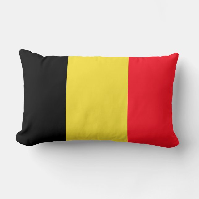 National Flag of Belgium Lumbar Pillow (Front)