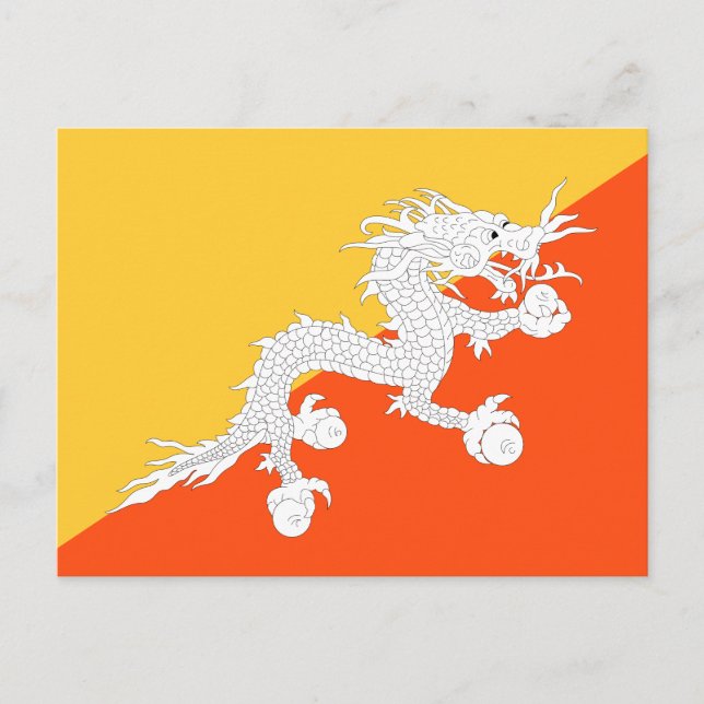 National Flag of Bhutan Postcard (Front)
