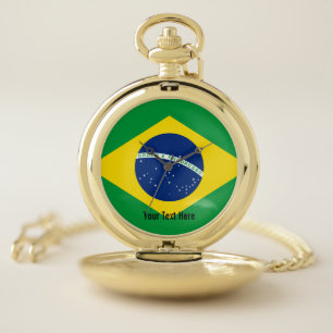 National flag of Brazil Pocket Watch