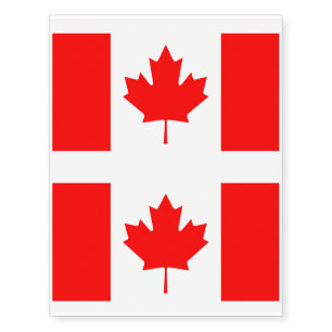 National Flag of Canada, maple leaf, high detailed Temporary Tattoos