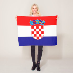 National flag of Croatia Zastava Hrvatske small Fleece Blanket