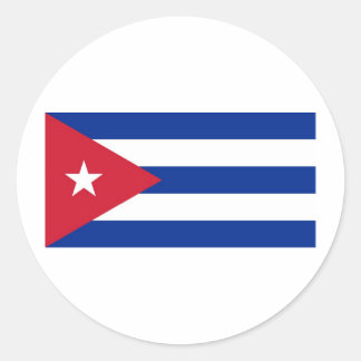 National flag of Cuba Classic Round Sticker