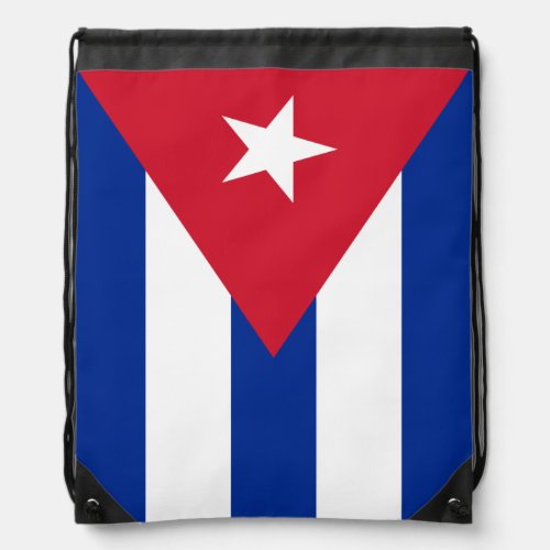 National Flag of Cuba Drawstring Bag