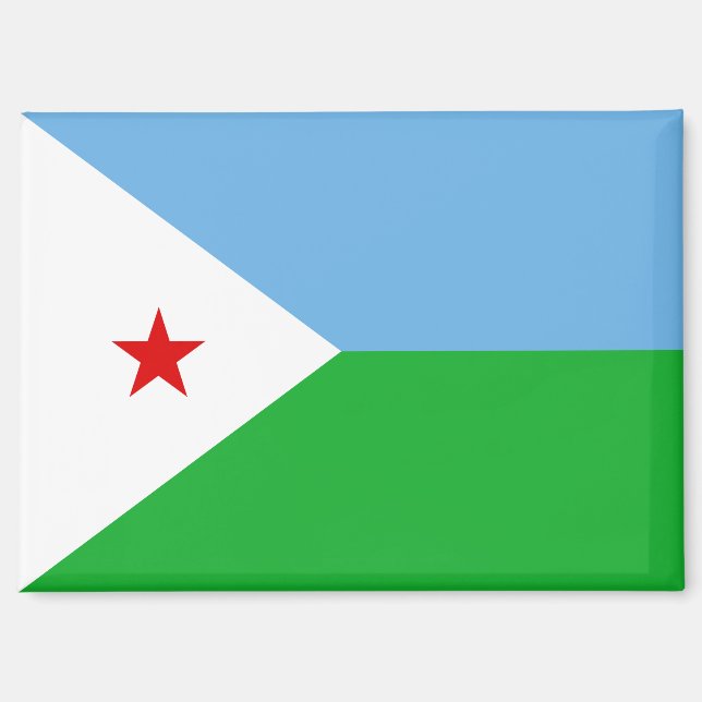 National Flag of Djibouti Rectangle magnet  (Front)
