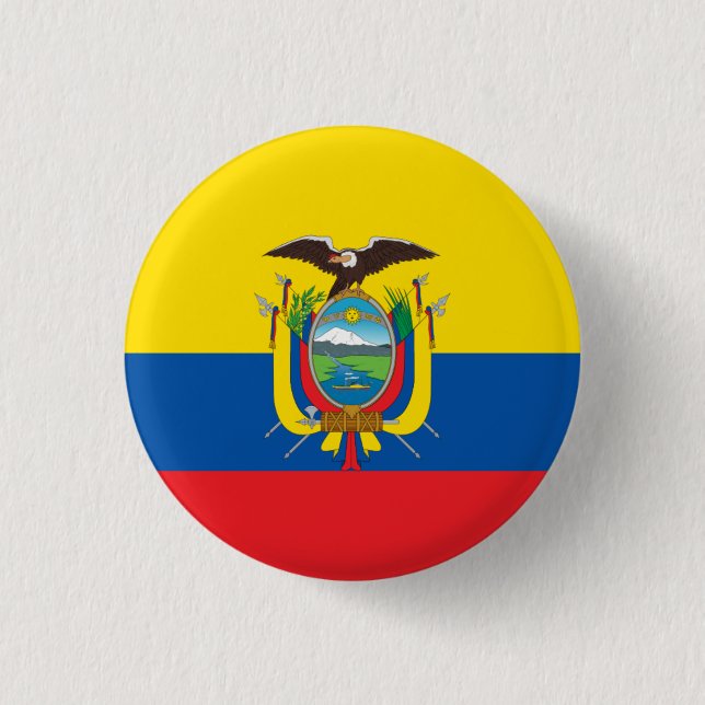 National flag of Ecuador Button (Front)