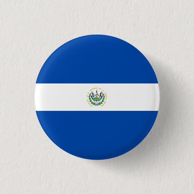 National Flag of El Salvador Button (Front)