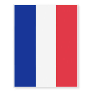 National Flag of France Temporary Tattoos