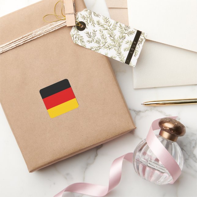 National Flag of Germany Square Sticker (Gifting)
