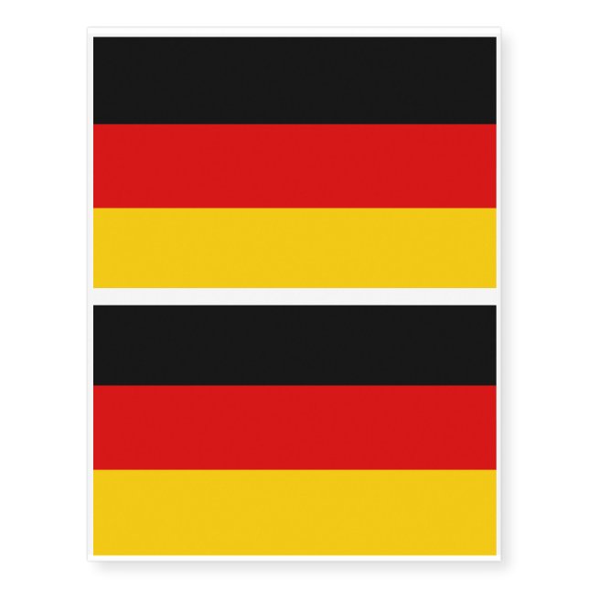 National Flag of Germany Temporary Tattoos (Front)