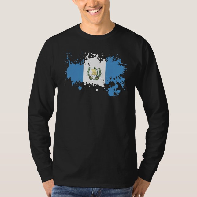 National Flag of Guatemala souvenir  for men women T-Shirt (Front)