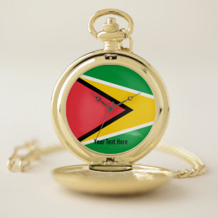 National flag of Guyana Pocket Watch