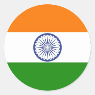 National Flag of India Ashoka Chakra Classic Round Sticker