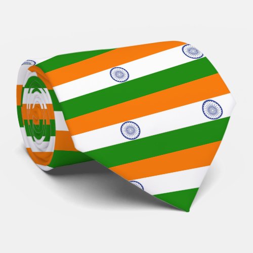 National Flag of India Ashoka Chakra Neck Tie