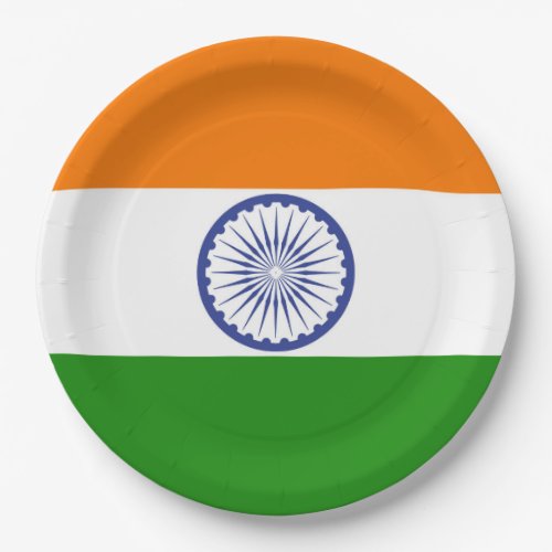 National Flag of India Ashoka Chakra Paper Plates