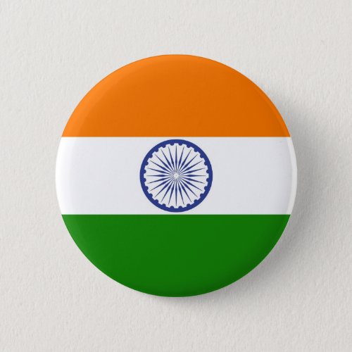 National Flag of India Ashoka Chakra Pinback Button