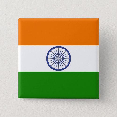 National Flag of India Ashoka Chakra Pinback Button