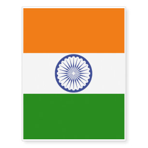 National Flag of India Ashoka Chakra Temporary Tattoos
