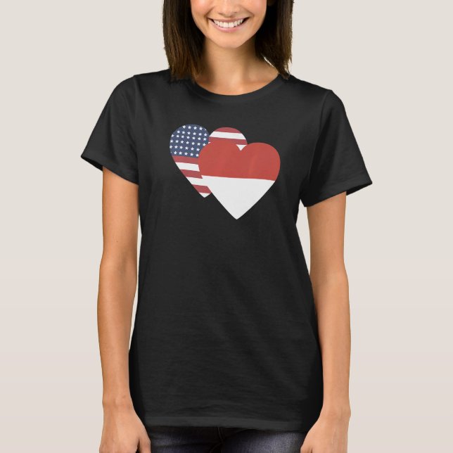 National Flag of Indonesia souvenir  for men women T-Shirt (Front)