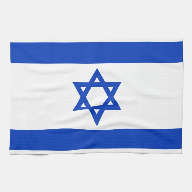 National flag of Israel - Authentic version Kitchen Towel (Horizontal)