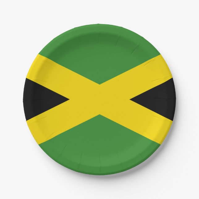 National flag of Jamaica Paper Plates (Front)