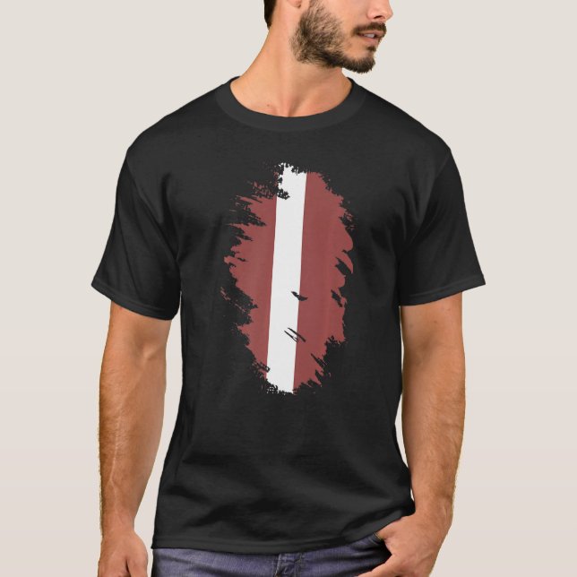 National Flag of Latvia souvenir  for men women  6 T-Shirt (Front)