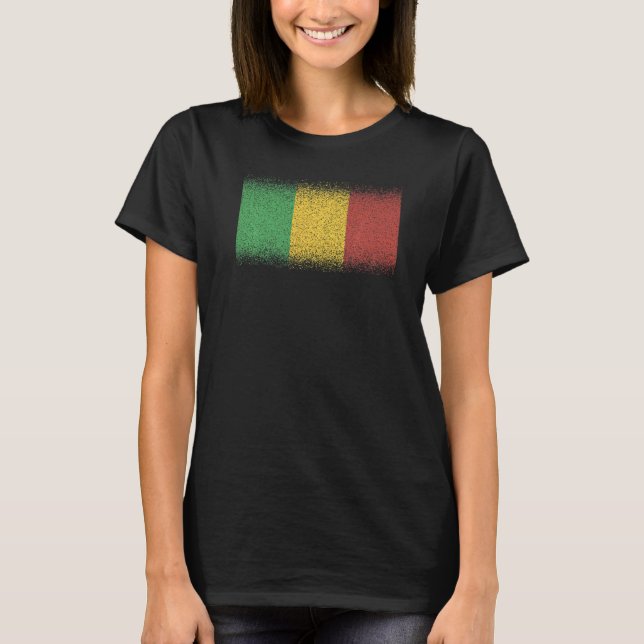 National Flag of Mali souvenir  for men women  2 T-Shirt (Front)